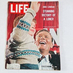 November 12 1965 -Life Magazine John Lindsay Victory New York Next Mayor